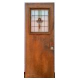 FRENCH ART NOUVEAU STAINED GLASS DOOR