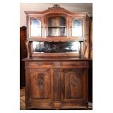 FRENCH MAHOGANY VITRINE BUFFET