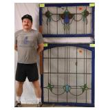 SET OF 2 ANTIQUE SCOTTISH STAINED GLASS PANEL