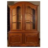 FRENCH OAK VITRINE BOOKCASE
