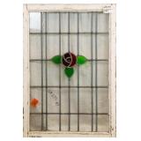 FRENCH ART NOUVEAU STAINED GLASS PANEL