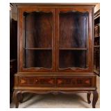 FRENCH ROSEWOOD & MAHOGANY VITRINE CABINET