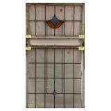 SET OF 2 ANTIQUE ENGLISH STAINED GLASS PANELS
