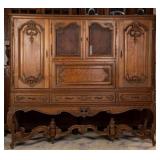 19TH C. FRENCH LOUIS XIV ABATTANT VITRINE