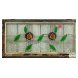 FRENCH ART NOUVEAU STAINED GLASS PANEL