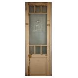 19TH C. FRENCH ETCHED GLASS DOOR