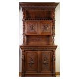 FRENCH RENAISSANCE REVIVAL CARVED OAK BUFFET