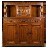 FRENCH OAK COURT CUPBOARD