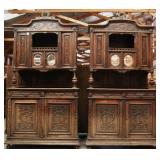 PAIR OF FRENCH RENAISSANCE REVIVAL CUPBOARDS