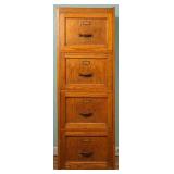 AMERICAN OAK 4-DRAWER FILE CABINET