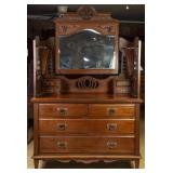 FRENCH MAHOGANY LADIES DRESSING VALET