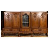 FRENCH CHIPPENDALE STYLE OAK CUPBOARD