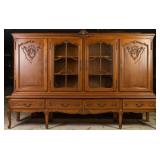 FRENCH OAK VITRINE BOOKCASE