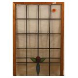 ANTIQUE CONTINENTAL STAINED GLASS PANEL