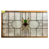 IRISH ART DECO STAINED GLASS PANEL