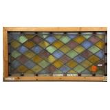 ANTIQUE ENGLISH STAINED GLASS PANEL
