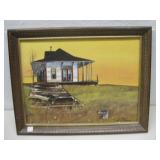 Framed 'No Trains' Print 18.5' x 14.5'