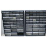 Two Plastic Small Part Organizers W/Various See