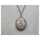 Rosetta Stone Jasper Cabochon Goldtone Frame See