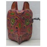 Wooden Hand Painted Decorative Mask 10.5' Tall