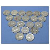 Twenty Washington Silver Quarters 90% Silver