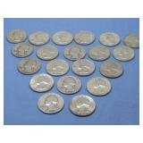 Twenty Washington Silver Quarters 90% Silver