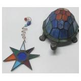 Stained Glass Turtle Lamp & Suncatcher See Info