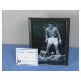 Framed Signed Muhammad Ali Print W/ COA See Info