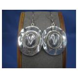 S.S. Taxco S.S. Cowboy Hat Earrings Tested 10g