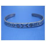 Vtg SW Sterling Silver Bracelet Hallmarked