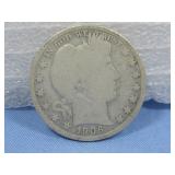 1906-D Barber Half Dollar 90% Silver
