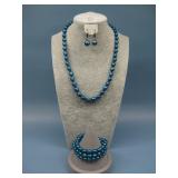 S.S. Freshwater Pearl Necklace Earring See Info