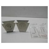 Department Of US Navy Metal Stands W/Awards