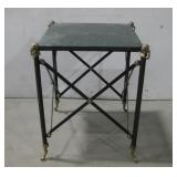 French Empire Style Polished Stone Top Side Table