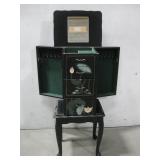 Hand painted Wooden Jewelry Armoire See Info