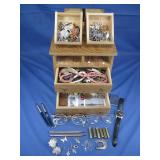 Jewelry Box W/Assorted Jewelry SS Observed See