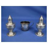 SS Weighted S & P Shakers & SS Coffee Cup See Info