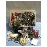 Bin Full Of Assorted Fashion & Costume Jewelry