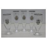 5 German Beer Glasses