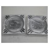 2 1995-1996 Hesston National Finals Rodeo Ashtrays