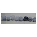 Eight Assorted Blown Glass Drinking Glasses