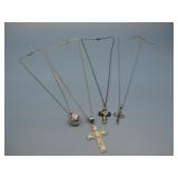 Spherical Crystal Pendant W/3 Multicolor Cross See