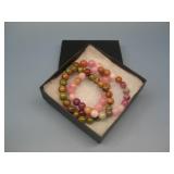 Pink Quartz & Lepodite Bracelets