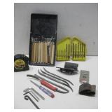 Various Wood Working Tools Tape Measure See Info