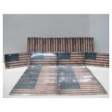 NIB 25 Rustic American Flags License Plates