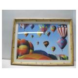Framed Hot Air Balloon Print 34' x 26'