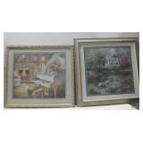 Two Home Interiors Floral Wall Print Art See Info