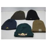 Five Woven Beanie Hats