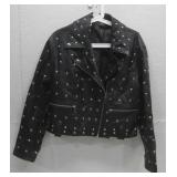 Forever 21 Faux Leather Studded Jacket Sz L