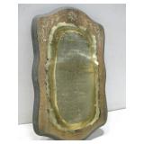 Vtg Wooden & Metal 10 Commandments Plaque See